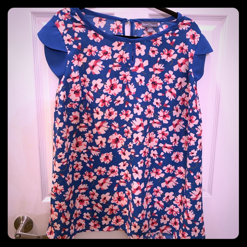 Market & Spruce cherry blossom blouse